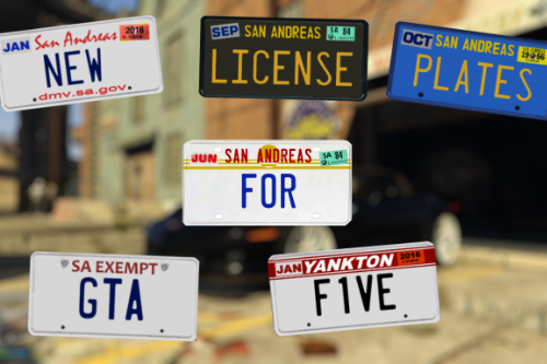New License plates pack for GTA V